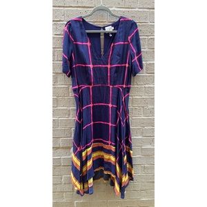 Anthropologie HD In Paris Stripe Pane Midi Dress